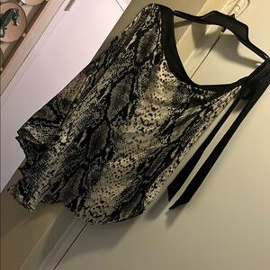 Chic Bebe Snake Print Blouse with Black Accents Size XS